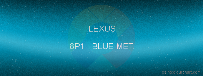 Lexus paint 8P1 Blue Met.