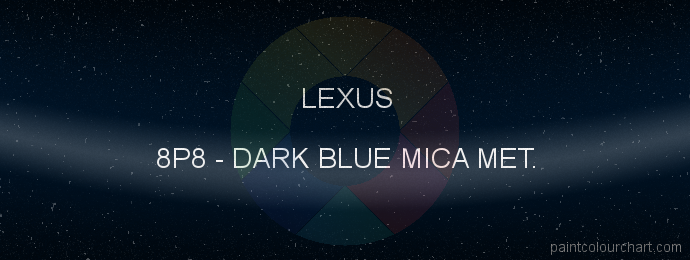 Lexus paint 8P8 Dark Blue Mica Met.