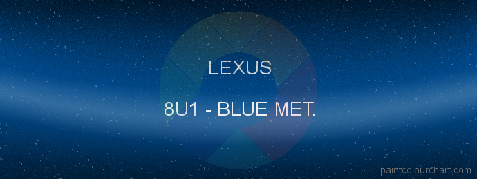 Lexus paint 8U1 Blue Met.