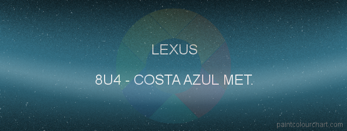 Lexus paint 8U4 Costa Azul Met.