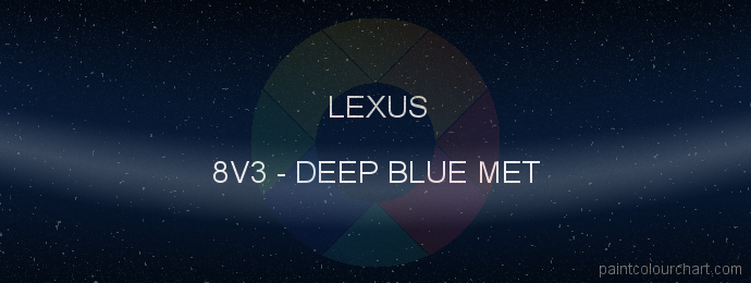 Lexus paint 8V3 Deep Blue Met