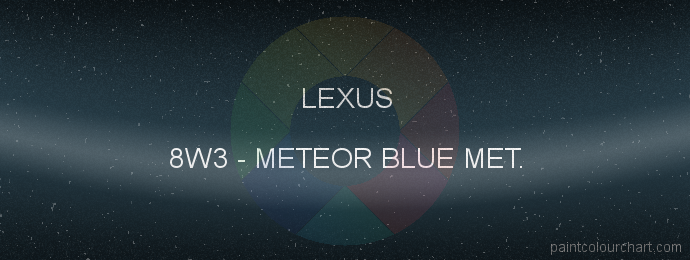 Lexus paint 8W3 Meteor Blue Met.