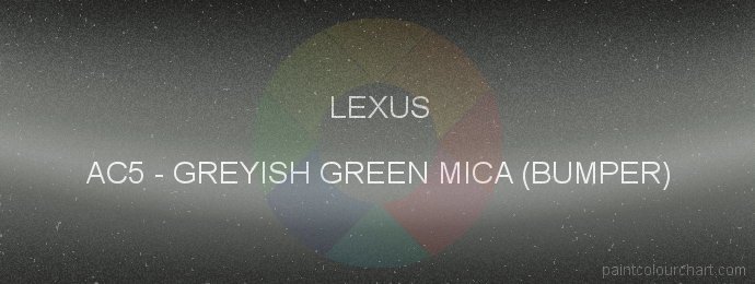 Lexus paint AC5 Greyish Green Mica (bumper)