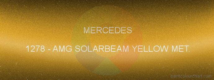 Mercedes paint 1278 Amg Solarbeam Yellow Met.