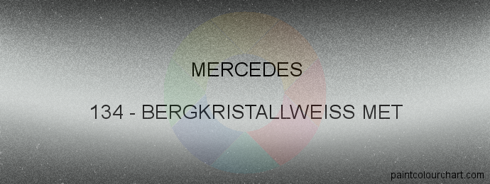 Mercedes paint 134 Bergkristallweiss Met