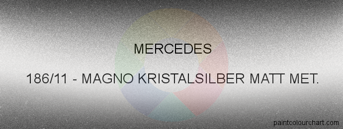 Mercedes paint 186/11 Magno Kristalsilber Matt Met.