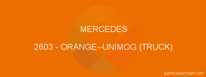 Mercedes paint 2603 Orange--unimog (truck)