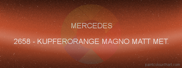 Mercedes paint 2658 Kupferorange Magno Matt Met.
