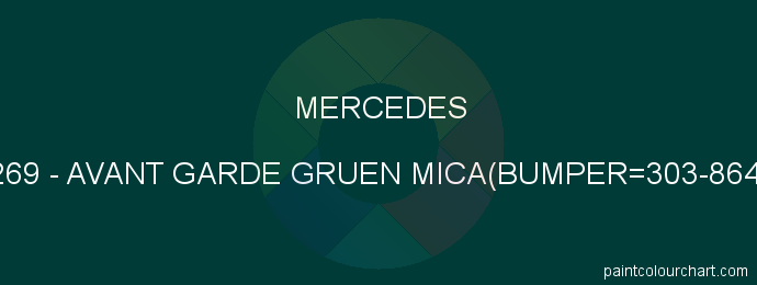 Mercedes paint 269 Avant Garde Gruen Mica(bumper=303-864)