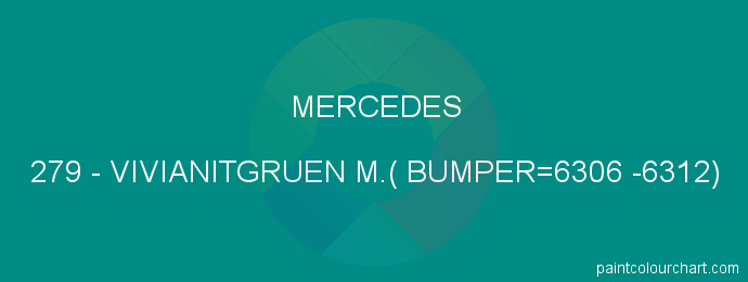 Mercedes paint 279 Vivianitgruen M.( Bumper=6306 -6312)