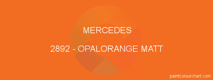 Mercedes paint 2892 Opalorange Matt