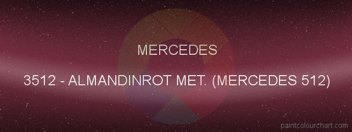 Mercedes paint 3512 Almandinrot Met. (mercedes 512)