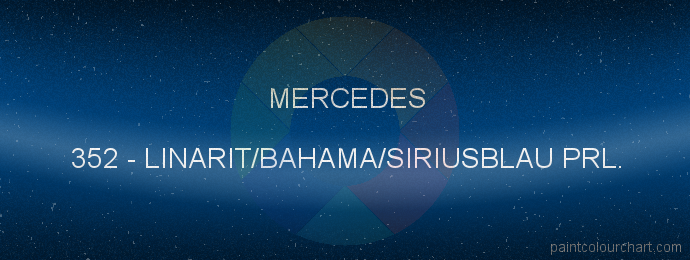 Mercedes paint 352 Linarit/bahama/siriusblau Prl.