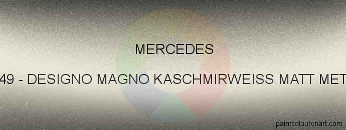 Mercedes paint 49 Designo Magno Kaschmirweiss Matt Met.