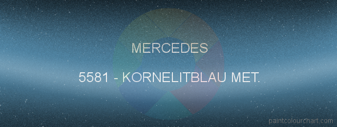 Mercedes paint 5581 Kornelitblau Met