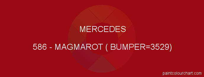 Mercedes paint 586 Magmarot ( Bumper=3529)