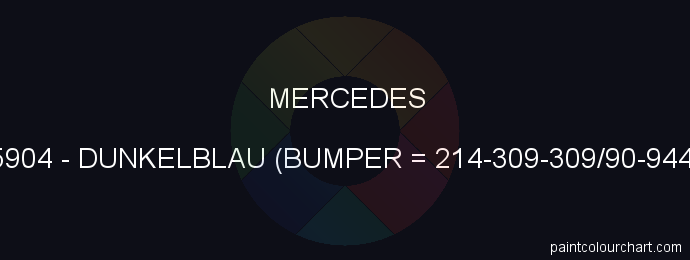 Mercedes paint 5904 Dunkelblau (bumper = 214-309-309/90-944)