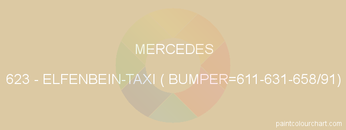 Mercedes paint 623 Elfenbein-taxi ( Bumper=611-631-658/91)