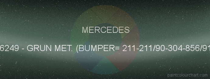 Mercedes paint 6249 Grun Met. (bumper= 211-211/90-304-856/91