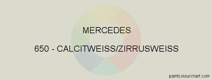 Mercedes paint 650 Calcitweiss/zirrusweiss