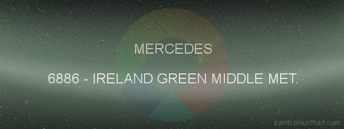 Mercedes paint 6886 Ireland Green Middle Met.