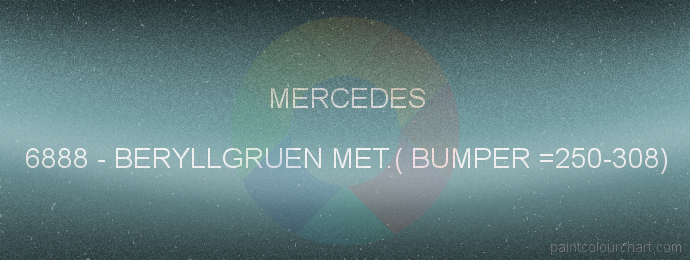 Mercedes paint 6888 Beryllgruen Met.( Bumper =250-308)