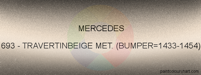 Mercedes paint 693 Travertinbeige Met. (bumper=1433-1454)