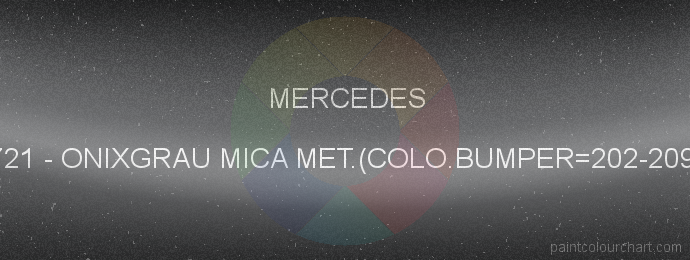 Mercedes paint 721 Onixgrau Mica Met.(colo.bumper=202-209)