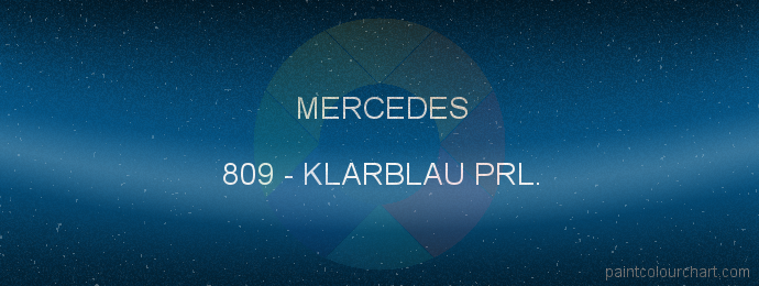 Mercedes paint 809 Klarblau Prl.