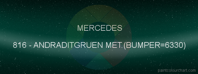 Mercedes paint 816 Andraditgruen Met.(bumper=6330)