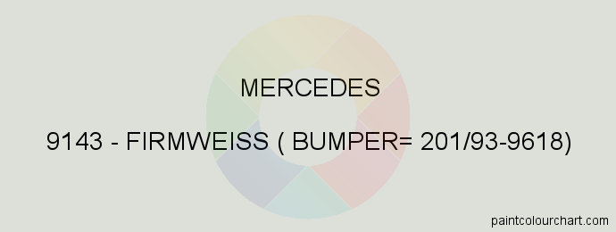 Mercedes paint 9143 Firmweiss ( Bumper= 201/93-9618)