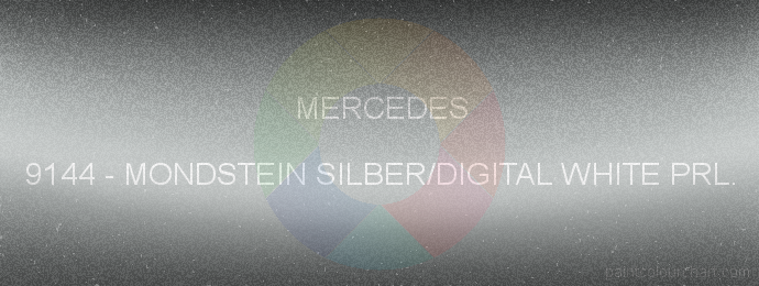 Mercedes paint 9144 Mondstein Silber/digital White Prl.
