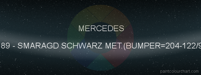 Mercedes paint 9189 Smaragd Schwarz Met.(bumper=204-122/96)