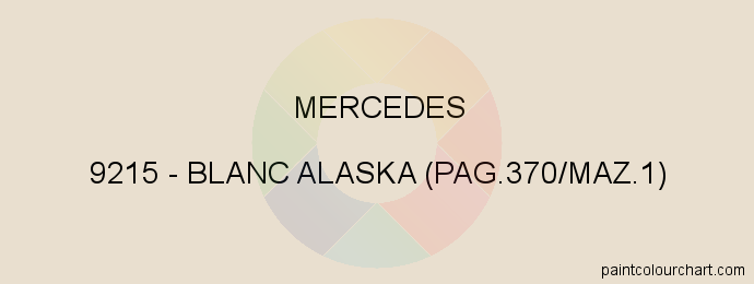Mercedes paint 9215 Blanc Alaska (pag.370/maz.1)
