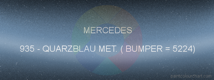 Mercedes paint 935 Quarzblau Met. ( Bumper = 5224)