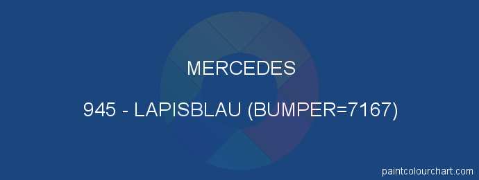 Mercedes paint 945 Lapisblau (bumper=7167)