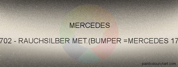 Mercedes paint 9702 Rauchsilber Met.(bumper =mercedes 176