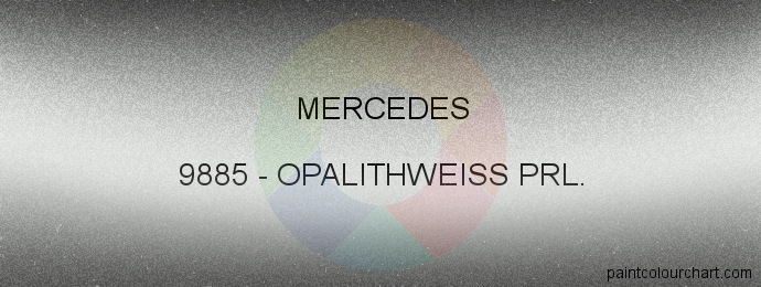 Mercedes paint 9885 Opalithweiss Prl.