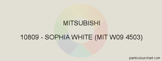 Mitsubishi paint 10809 Sophia White (mit W09 4503)