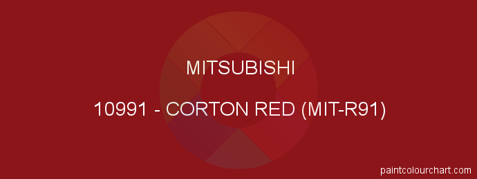Mitsubishi paint 10991 Corton Red (mit-r91)