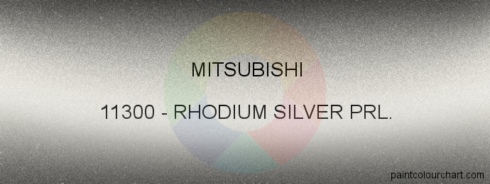 Mitsubishi paint 11300 Rhodium Silver Prl.