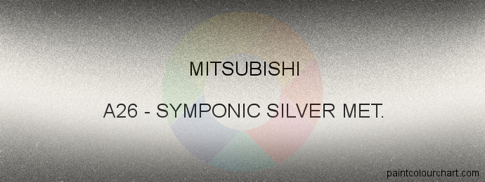 Mitsubishi paint A26 Symponic Silver Met.