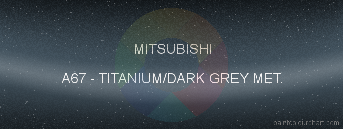 Mitsubishi paint A67 Titanium/dark Grey Met.