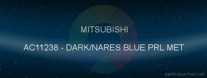 Mitsubishi paint AC11238 Dark/nares Blue Prl Met