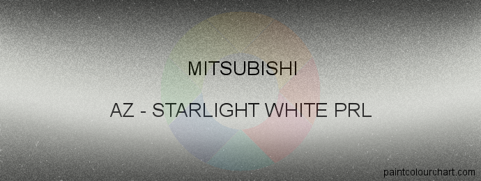 Mitsubishi paint AZ Starlight White Prl