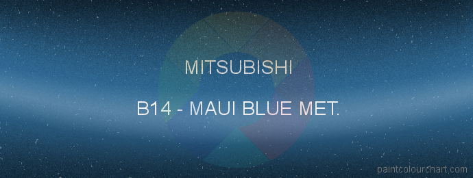 Mitsubishi paint B14 Maui Blue Met.