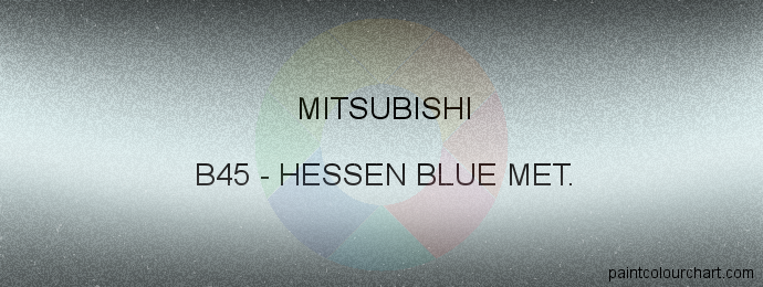 Mitsubishi paint B45 Hessen Blue Met.