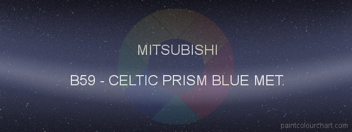Mitsubishi paint B59 Celtic Prism Blue Met.