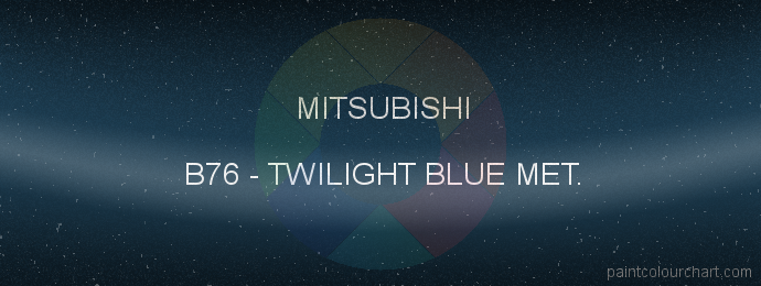 Mitsubishi paint B76 Twilight Blue Met.