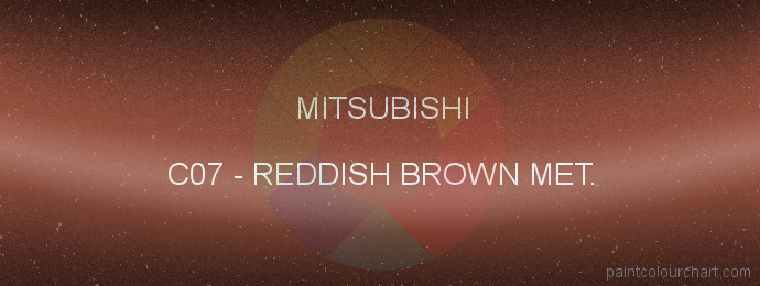 Mitsubishi paint C07 Reddish Brown Met.